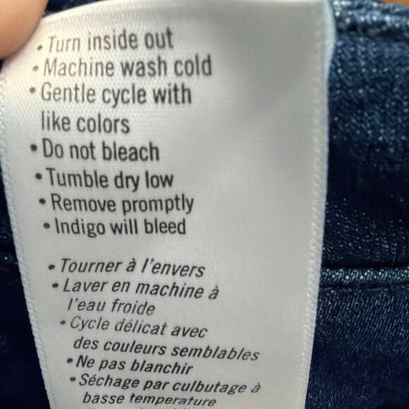 Paige Harper Jeans Womens Size 32 High Waist Wide Leg Dark Blue - Picture 4 of 14